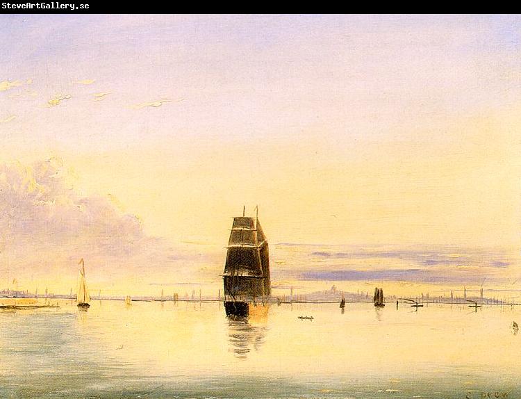 Clement Drew Boston Harbor at Sunset